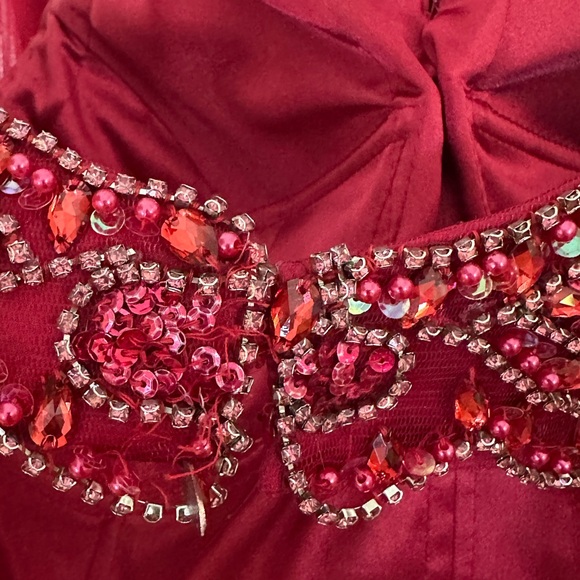 Jovani red formal long 2 piece dress - Picture 7 of 8